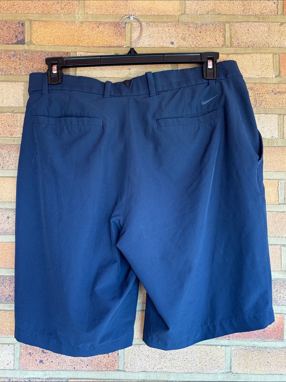 Nike Men's Navy Flat-Front Pockets Elastic Waist Performance Golf Shorts 34 - Picture 8 of 8